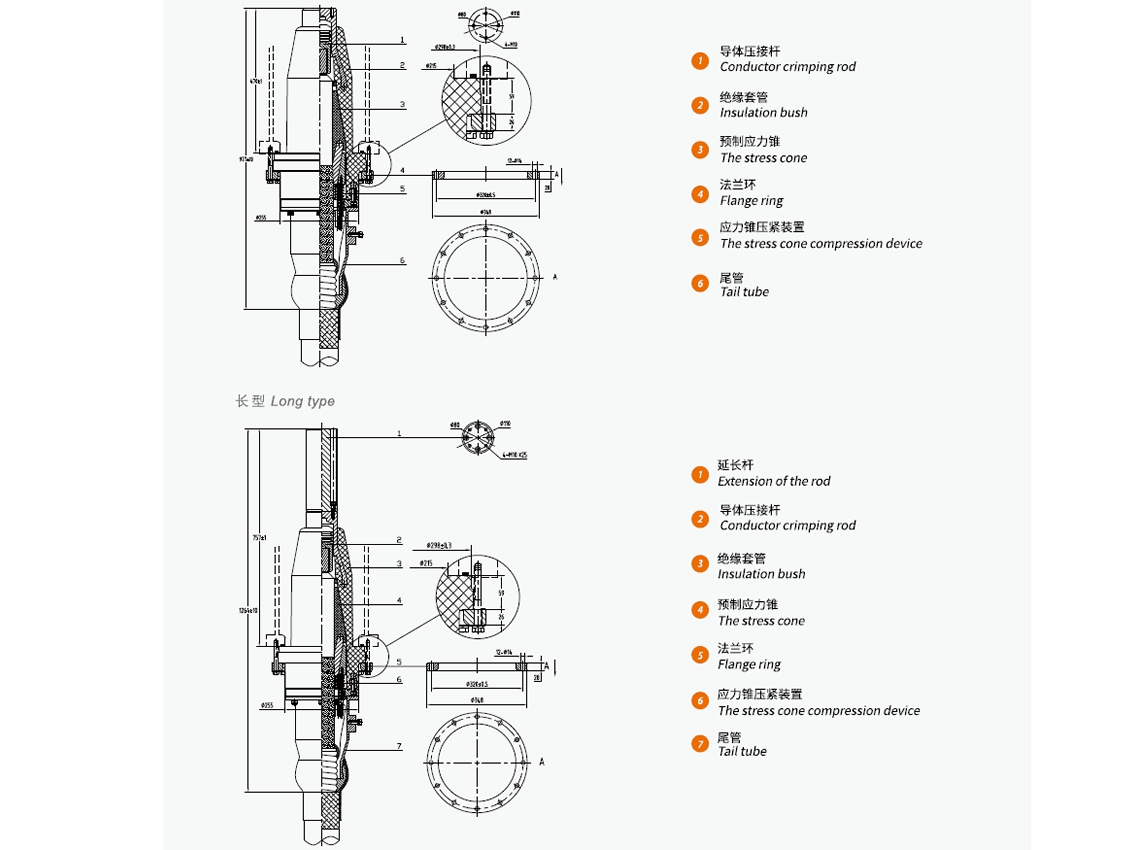 66-110kV Dry Plug-in type GIS terminal,